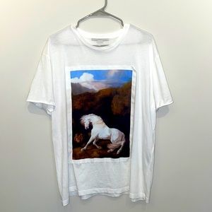Stella McCartney White Horse Print T-shirt